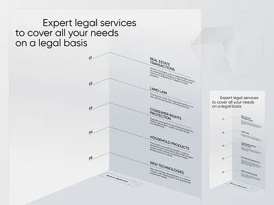 Law Agency Landing Page - Celestials 3d animation celestials cube design landing page law legal morphism motion graphics ui uiux user experience user interface user orientated design ux web design website website design