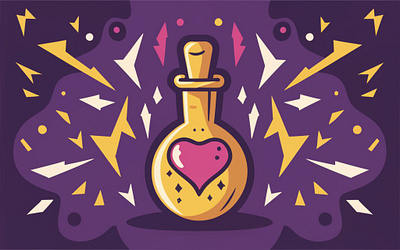 Love Potion bottle ai art ai illustrations artwork graphic design poster art wall art