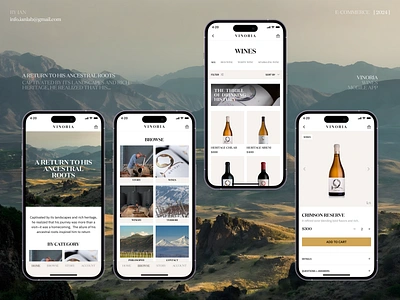 Wine UI buy design e commerc mobile shopping story ui wine winery