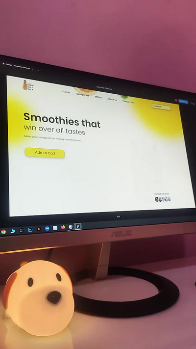 Smoothie Concept Animation 2d animation animation figma figma prototype ui