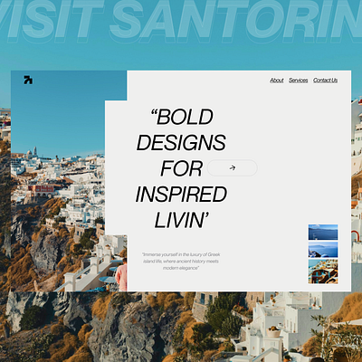 Travel Website UI ai clean clean website figma hero hero design landing page landing page design minimal santorini tech travel travel santorini travel website ui ui design web design website