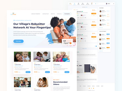 Baby Sitter Service Website Design UIUX app design design figma ui uiux web app website website design website uiux