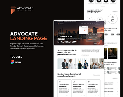 Advocate Landing Page advocate landing page design landing page lawyer landing page typography ui ux ui design website