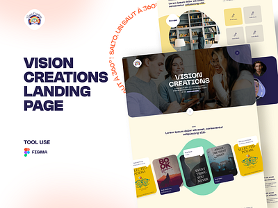 Vision Creation Landing Page design education landing page education website figma landing page typography ui ux ux ui design website