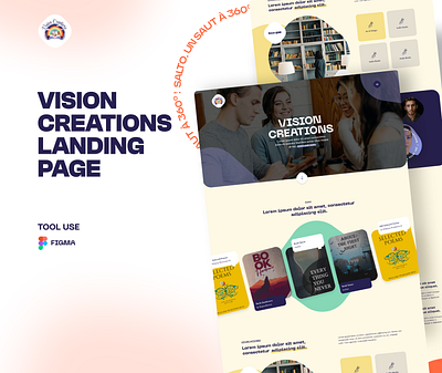 Vision Creation Landing Page design education landing page education website figma landing page typography ui ux ux ui design website