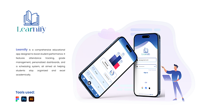 Learnify (Student Management System) app design design figma mobile app ui uiux