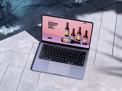 Website design for a beverage brand 3d animation branding graphic design logo motion graphics ui