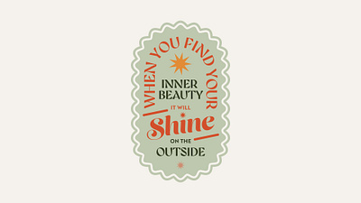 Find Your Inner Beauty badge beauty quote shine