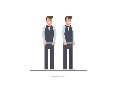 Flat Waiter Character illustration bar waiter character character model sheet character sheet flat character flat info graphics flat vector hotel waiter info graphics minecraft minecraft character shapes character vector vector character waiter waiter character waiter model sheet