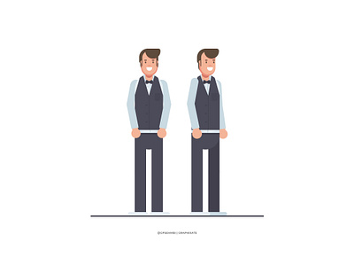 Flat Waiter Character illustration bar waiter character character model sheet character sheet flat character flat info graphics flat vector hotel waiter info graphics minecraft minecraft character shapes character vector vector character waiter waiter character waiter model sheet