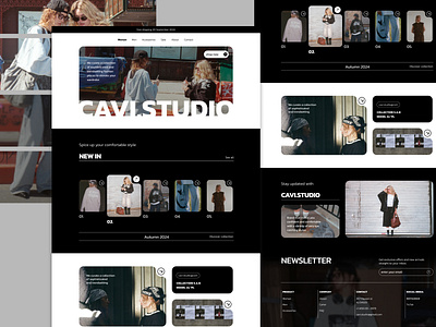 Fashion landing Page - Minimalist Website - Home Page brand branding clothing store decstop fashion fashion banner fashion landing page graphic design home page landing landing page life style logo mobile design online store ui ukraine user web design web page