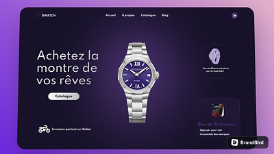 Conception UI pour la future application B-WATCH design uidesign watch webdesign