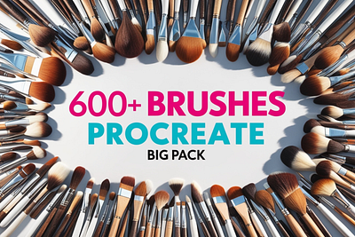 600+ Brushes Procreate BIG PACK branding design graphic design illustration vector