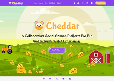 Cheddar Website Redesign - Desktop & Mobile Version 3d blockchain crypto design ui uiux ux web3