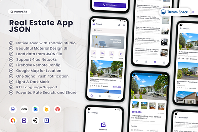 Agen - Real Estate App JSON android buy and sell design home material design materialdesign mobile ui property real estate ux design