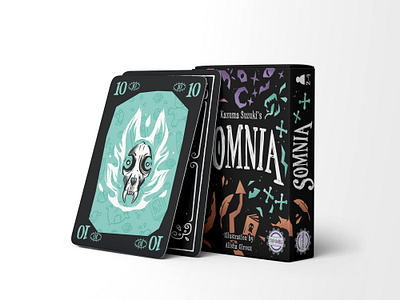 SOMNIA Card Game Illustrations art design graphic design halloween illustration raster skull spooky wildlife