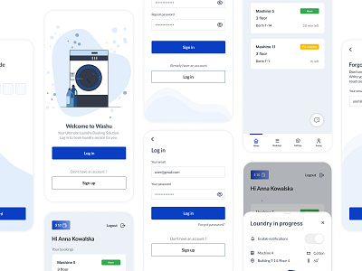 Laundry booking app redesign laundry app mobile app ui