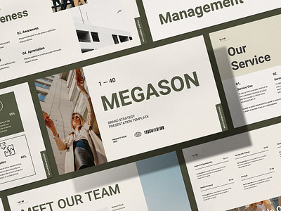 Megason Brand Strategy - Powerpoint agency agency proposal brand guidelines brand strategy concept framework layout pitch deck promotion proposal slides surotype template