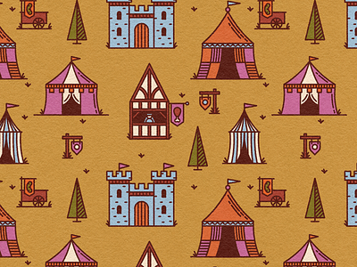 Vectober 02 // Renaissance illustration line art patterns renaissance renaissance fair repeated pattern tent texture vectober