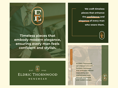 Social Graphics - Eldric Thornwood Menswear branding design graphic design