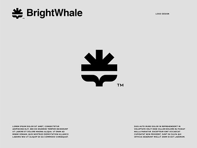 BrightWhale branding bright clever design designer graphic design logo simple sladoje sun tail whale