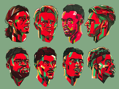 Arsenal - Portraits Illustrated arsenal arsenal portraits character football football portraits illustrated football illustration illustrator london arsenal people portrait portrait illustration portraits portraits illustrated premier league procreate soccer soccer illustrated