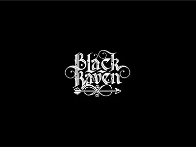 Black Raven Logo beer logo branding brewery calligraphy design graphic design identity lettering logo logotype typography vector