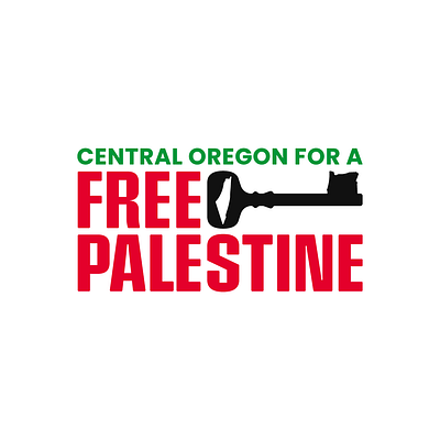 Central Oregon for a Free Palestine branding logo oregon palestine