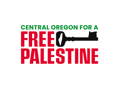 Central Oregon for a Free Palestine branding logo oregon palestine