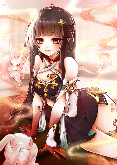 Lingsha anime anime style character design digital art honkai star rail illustration lingsha