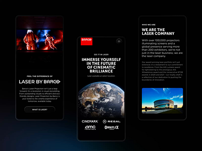 Immersive Mobile Website Design 3d 3d motion cinema figma immersive interactive laser lens mobile design motion phone site ui ux web webdesign webflow website website design world