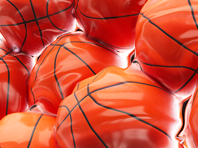 Outdoor Basketball Balls 3d 3dillustration abstract animation c4d design digital art glass graphic design illustration motion graphics render