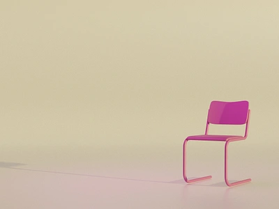 Minimalist modern chair 3d render 3d 3d illustration graphic design illustration