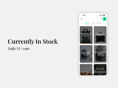 Currently In Stock - Daily UI #096 currently in stock daily ui figma mobile app design stock ui ui design uiux uiux design