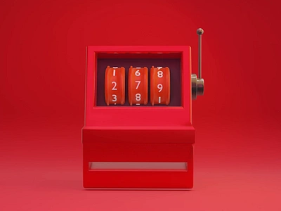 jackpot machine 3d render 3d art game illutration