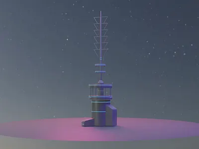 Sci Fi building 3d render 3d art game illustration