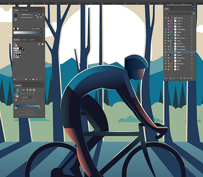 Workin' on a thing bicycle cycling poster