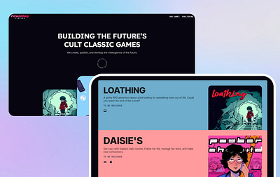 Landing page for a Game Studio | Made in Framer design figma figmadesign landingpage productdesign ui videogames web webdesign