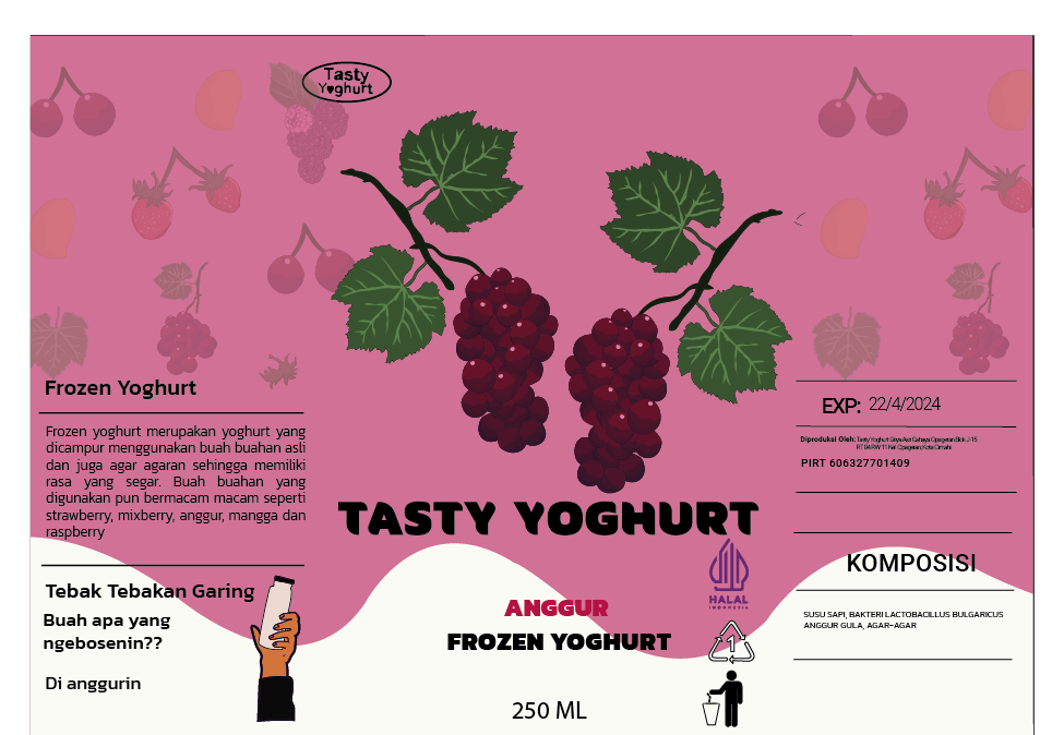 Yoghurt Packaging Label Design branding graphic design illustration packaging