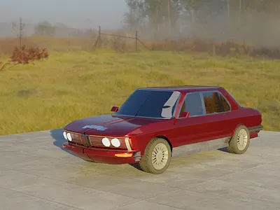 Prototype car 3d render