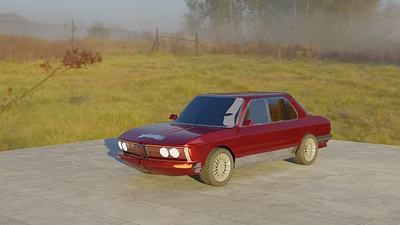 Prototype car 3d render