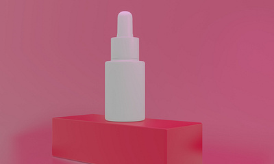 Serum skin care mockup 3d render 3d art branding