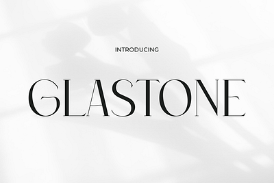 GLASTONE branding design display font elegant font luxury font movie font poster youtube