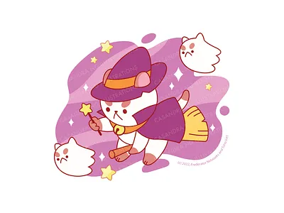 Puppycat Halloween animal cute design illustration merch puppycat