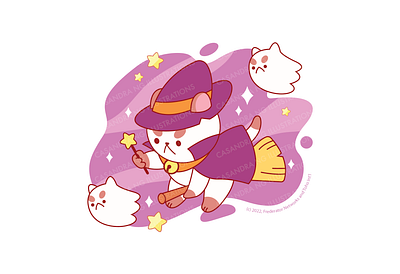 Puppycat Halloween animal cute design illustration merch puppycat