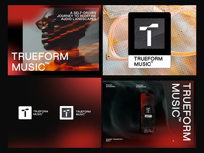 TRUEFORM MUSIC - Brand Identity abstract branding design digital glass pattern icon identity logo mark minimalism modern music responsive shape