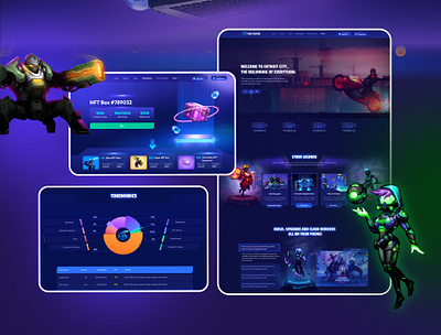 Web3 Crypto_Cyber Fighters airdrop crypto cyber game landingpage ui uiux design web dessign web3