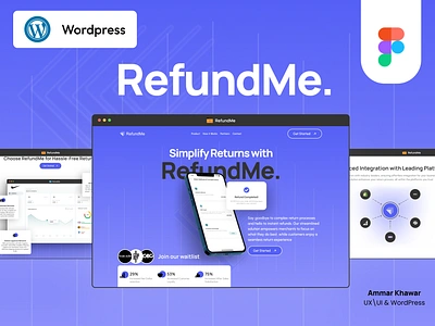 RefundMe | Saas Website Design | UX/UI & Wordpress | Elementor elementor pro figma landing page modern website design saas website ui uxui web design website design wordpress