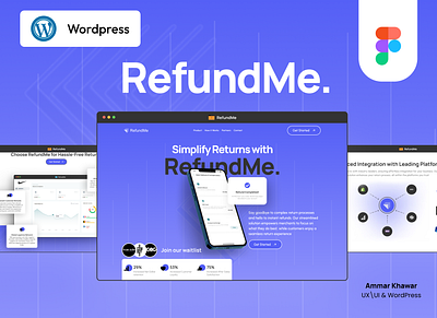 RefundMe | Saas Website Design | UX/UI & Wordpress | Elementor elementor pro figma landing page modern website design saas website ui uxui web design website design wordpress