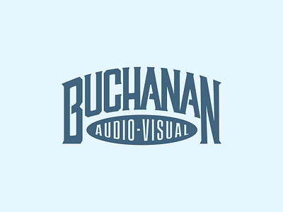 Buchanan AV audio visual av branding cat custom type graphic design logo visual identity